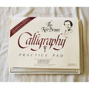 Ken Brown Calligraphy Practice Pad Additional Styles On More Sheets